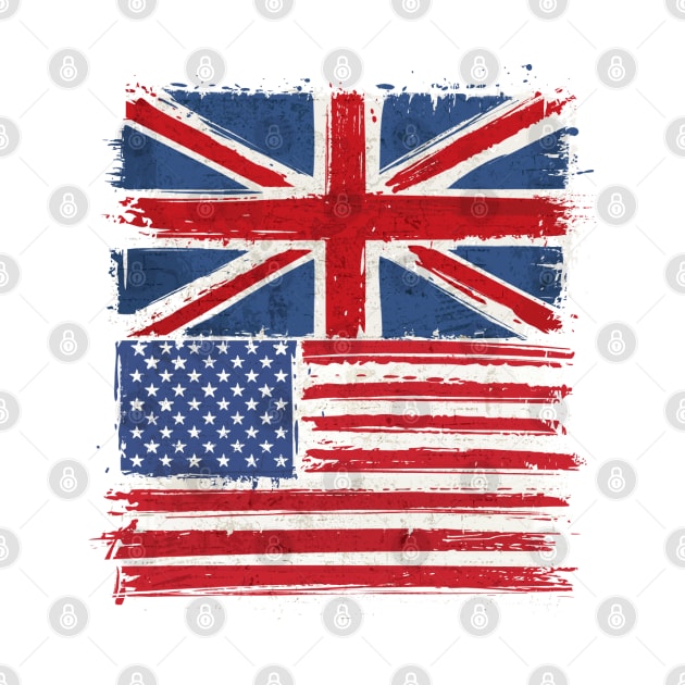 USA and Uk Flag by Islanr