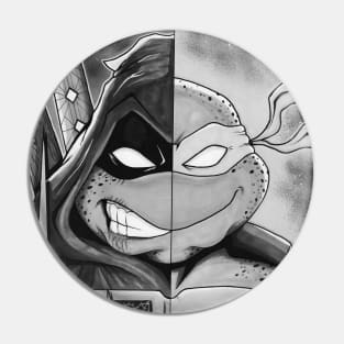 LAST RONIN TURTLE BW Pin