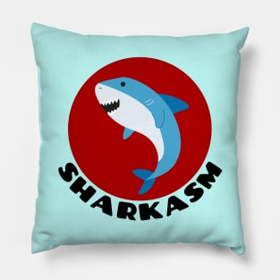 Sharkasm | Shark Pun Pillow