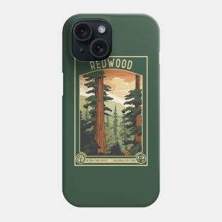 Redwood National Park Vintage Travel Poster Phone Case