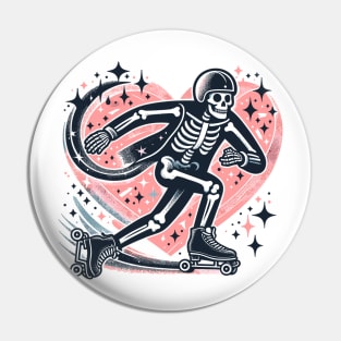 Skeleton Skater Pin