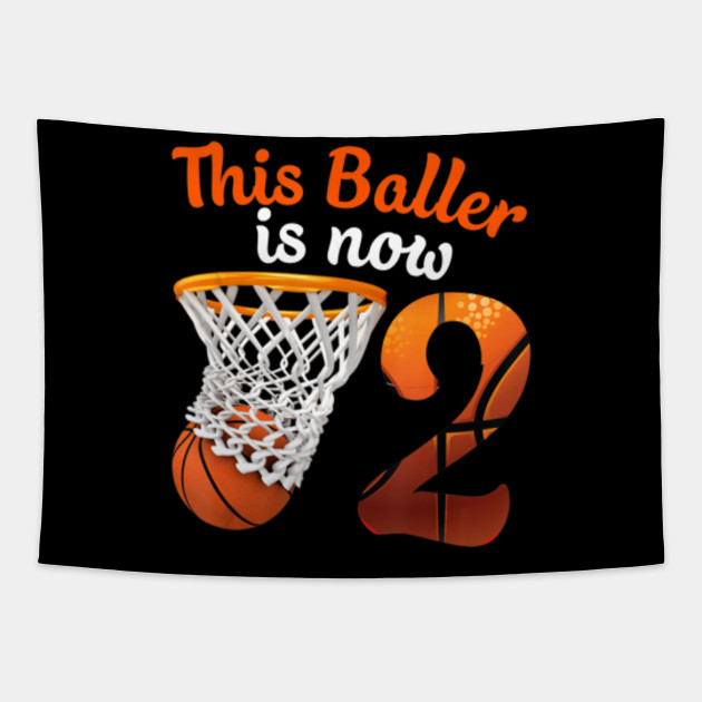 2nd Birthday Basketball T Shirt Funny 2 Years Old Kids Gift 2nd