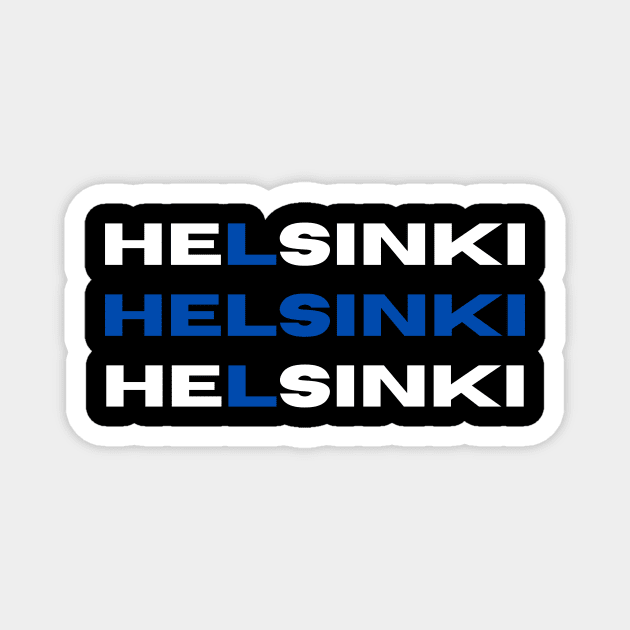 Helsinki Finnish flag Magnet by NordicLifestyle