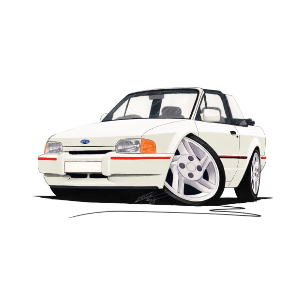 Ford Escort (Mk4) XR3i Cabriolet White by y30man5