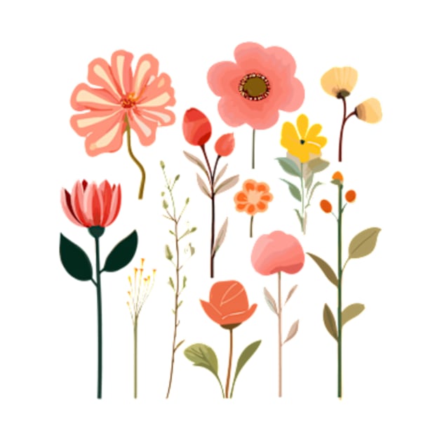 Botanical Beauty Design! Floral Motifs-Floral Illustration by poppoplover