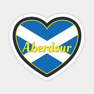 Aberdour Scotland UK Scotland Flag Heart Magnet