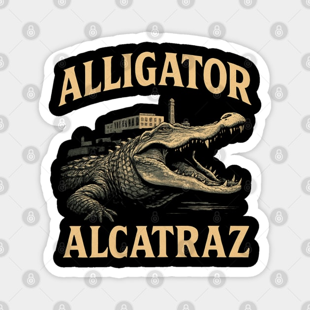 Alligator-Alcatraz Magnet by Creatifly Graphic Tees