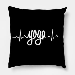 yoga heart rate, heart rate, meditation namaste Pillow