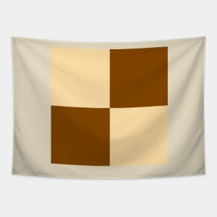 brown and tan checkerboard Tapestry