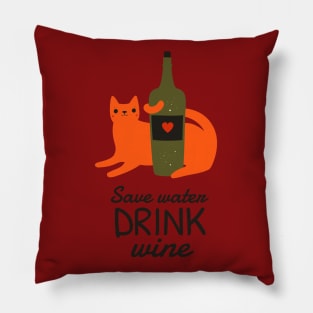 Cat&Wine Pillow