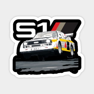 WRC Sport S1 E2 Group B Rally Car Stig Blomqvist, Mikkola 4X4 Walter Röhrl Magnet