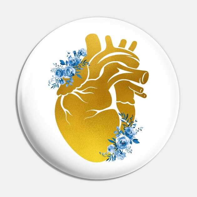 Human Heart Pin by erzebeth