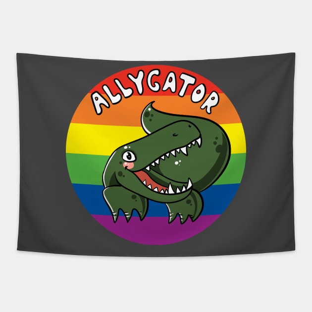 Allygator | LGBTQ Ally Tapestry by Bad Witch