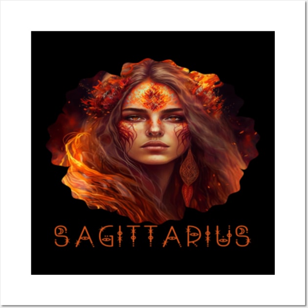 Sagittarius Zodiac Astrology Art Print Fire Star Sign 