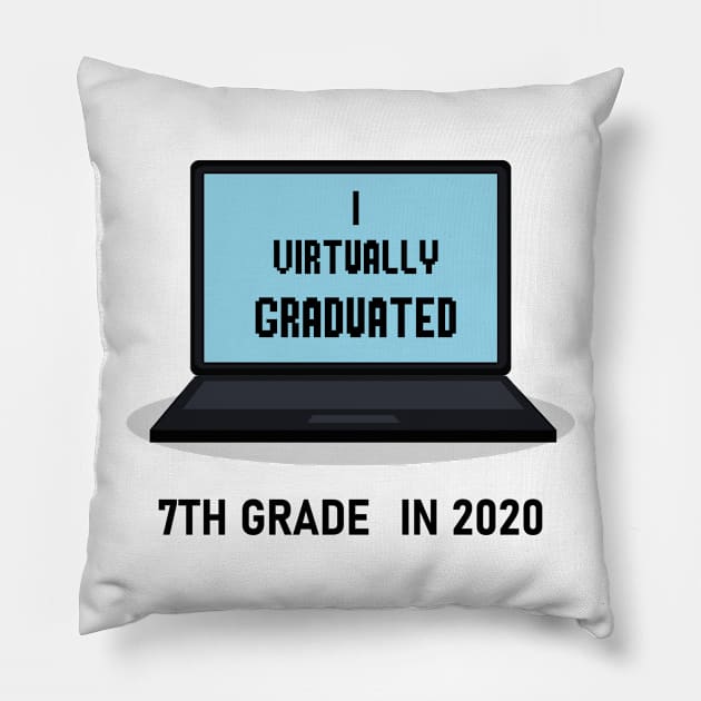 I virtually graduated 7th grade in 2020 Pillow by artbypond