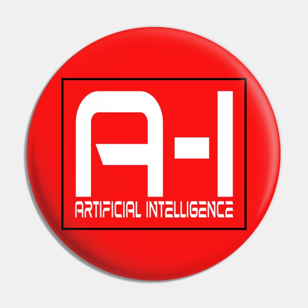 Artifcial Intelligence AI Cool Logo Pin by PlanetMonkey