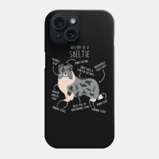 Bi Blue Sheltie Shetland Sheepdog Anatomy Phone Case