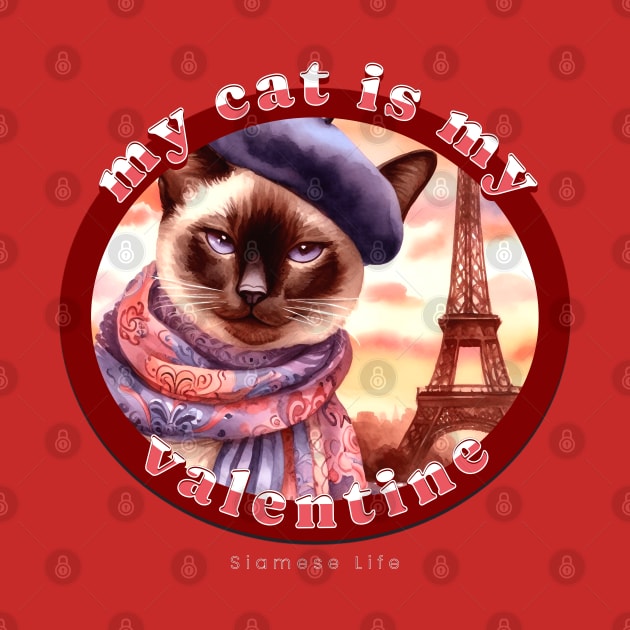 My French Valentine Cat Siamese Life 23Z by catsloveart