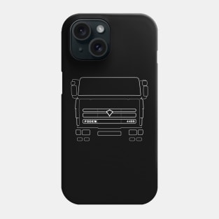 Classic Foden 4455 lorry white outline graphic Phone Case