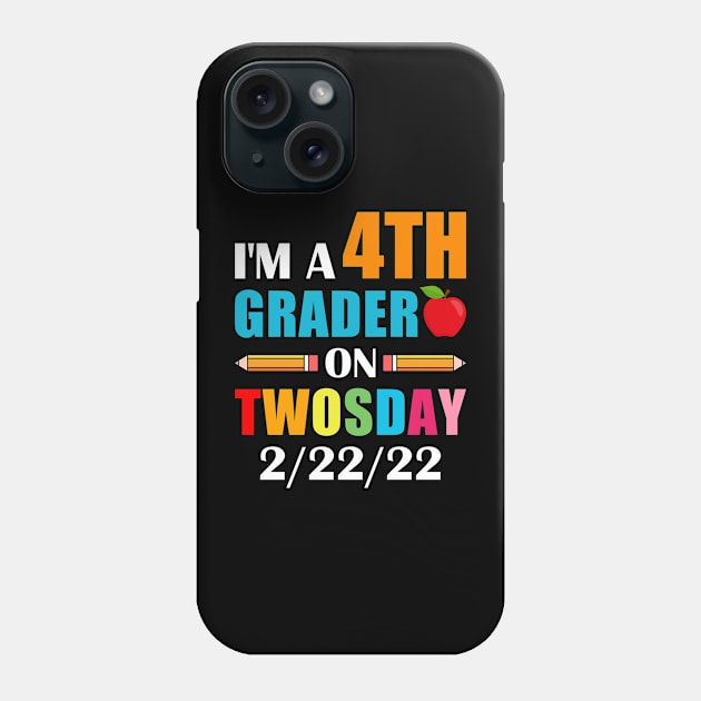 boys kids 4th Grader On Twosday 2 22 22 Phone Case by loveshop