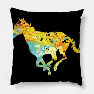 Cool horse horses colorful animal TShirt Pillow