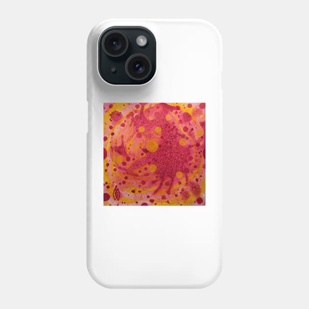 Yolk big bang splatter abstract Phone Case by Matt Starr Fine Art