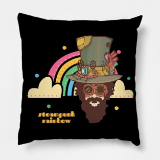 Steampunk Rainbow Pillow