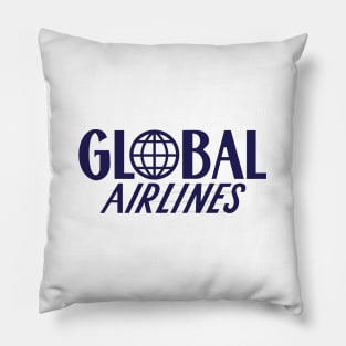 Global Airlines - White Background Pillow