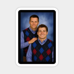 Drake Maye & Tom Step-brothers New England Football Magnet