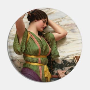 A Fair Reflection by John William Godward Pin