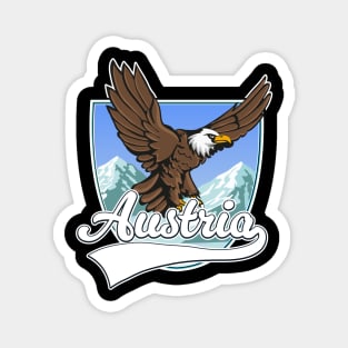 Austria Ski mountains travel patch Magnet