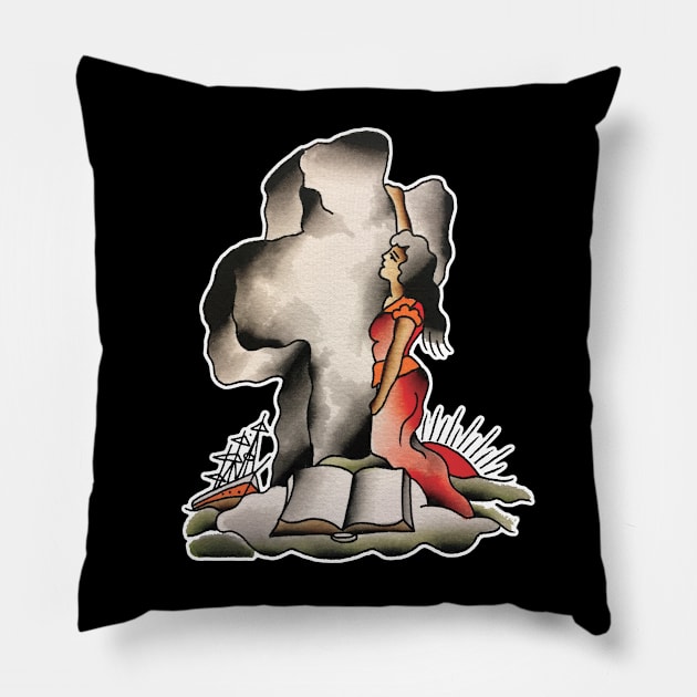 Rock of Ages Tattoo Design Pillow by forevertruetattoo