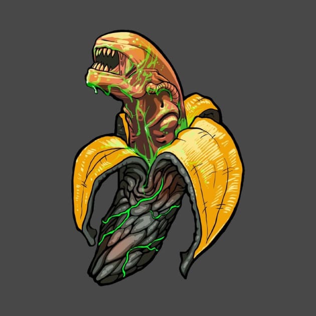 BANANA XENOMORPH MERCH by Unikk.clo