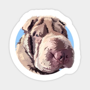 Sweet Shar Pei Gemma Stylized Art Portrait Magnet