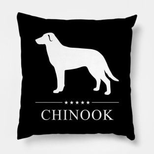 Chinook Dog White Silhouette Pillow