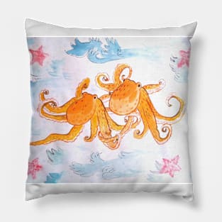 Octopi in love Pillow
