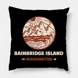 Retro Bainbridge Island Pillow