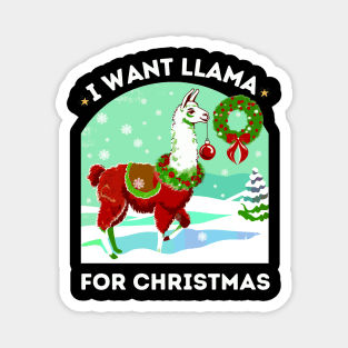 Llama Love for Christmas Magnet