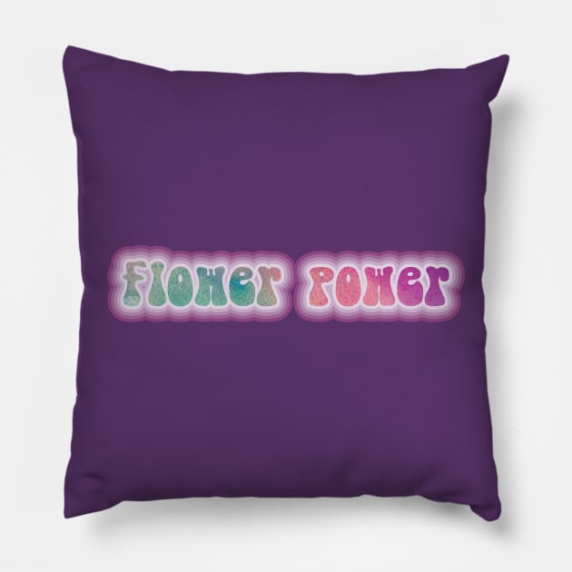 FLOWER POWER! Retro 60s 70s aesthetic slang Pillow by F-for-Fab