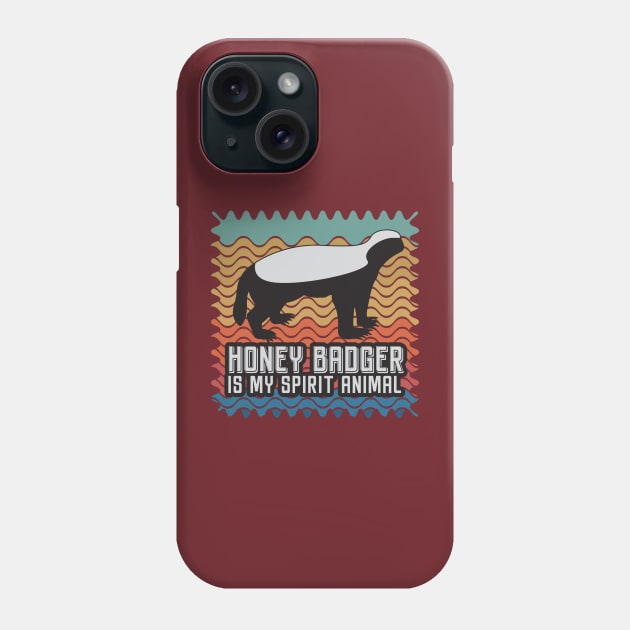 honey badger spirit animal Phone Case by Mako Design 