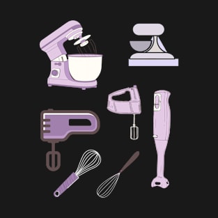 Purple whisk kitchen hand mixer art variety pack T-Shirt