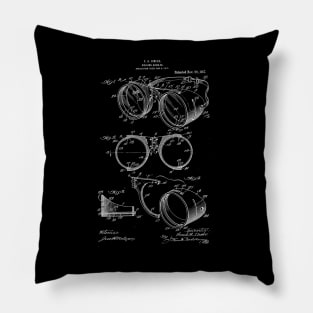 Welding Goggles Vintage Patent Drawing Pillow