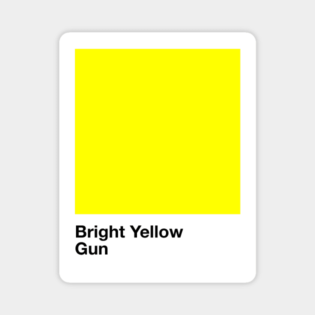 Pantone Bright Yellow Gun Magnet by Perezzzoso