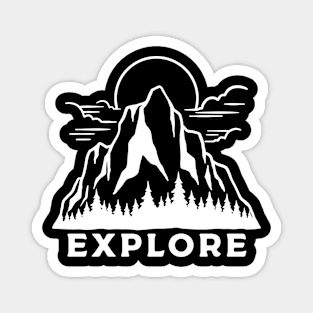 Explore - White Version Magnet