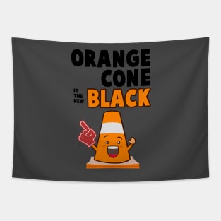 Traffic Cone Lifestyle - Orange Cone Is The New Black Tapestry