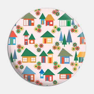 The whole town - tiny little houses and pine trees Pin