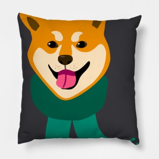 Shiba Inu dog in a hat Pillow