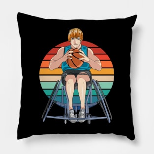 Wheelchair Basketball Player Pillow