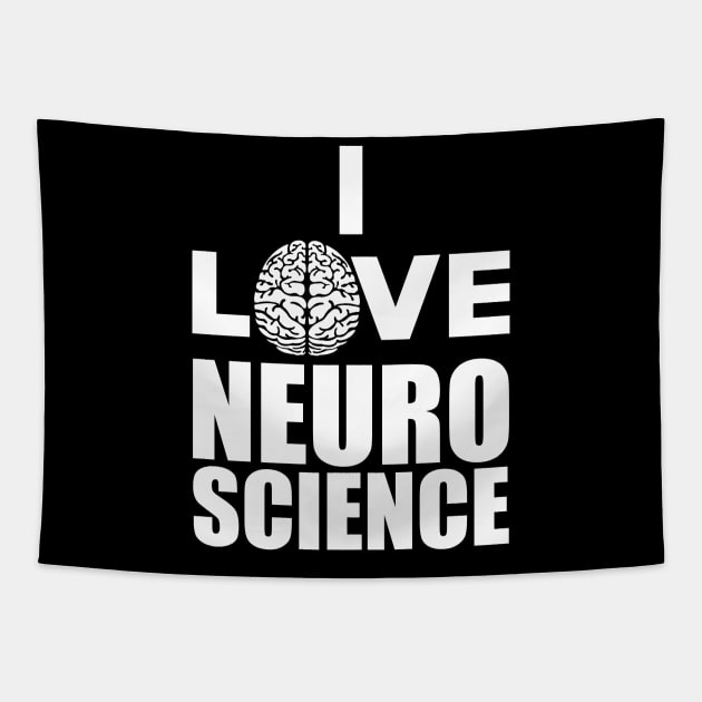 Neuro Science - I love neuro Science Tapestry by KC Happy Shop