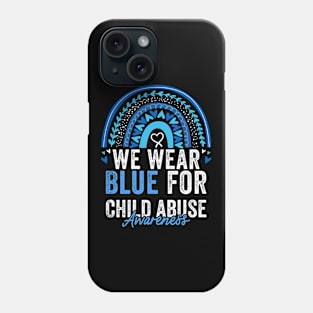 Child Abuse Prevention Awareness Month Blue Ribbon gift idea Phone Case